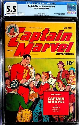 Buy Captain Marvel Adventures #48 (1945) - CGC 5.5 - Last Steamboat Appearance • 237.18£