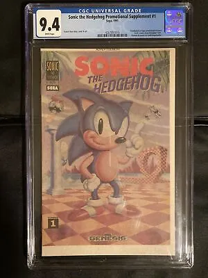 Buy Sonic The Hedgehog #1 Cgc 9.4 1st Cover App Dr Robotnik Promotional Supplement • 79.95£