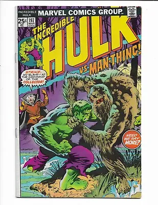 Buy Incredible Hulk 197 - F- 5.5 - Man-thing - The Collector - The Glob (1976) • 24.33£