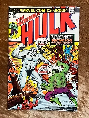 Buy The Incredible Hulk 162 APR 1973 1st Appearance Of Wendigo - Marvel Comic Book • 160.85£