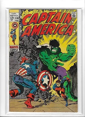 Buy Captain America # 110 Fine [1968] 1st Madame Hydra Steranko Hulk Cover • 125£