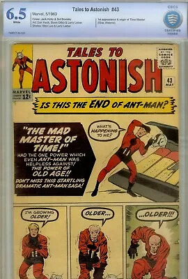 Buy Tales To Astonish  #43 CBCS 6.5 -HIGRADE 1ST TIME MASTER 1963 MARVEL • 601.05£