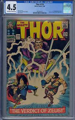 Buy Cgc 4.5 Thor #129 1st Ares Appearance And Early Hercules & Pluto Ow/white Pages • 71.95£