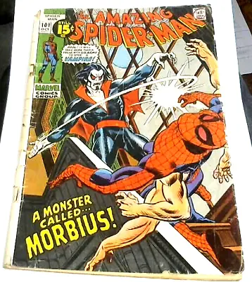 Buy AMAZING SPIDERMAN 101 (1971) 1st Morbius Marvel Comic • 135£