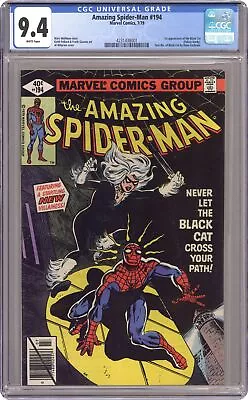 Buy Amazing Spider-Man 194D Direct Variant CGC 9.4 1979 4231438001 1st Black Cat • 671.57£