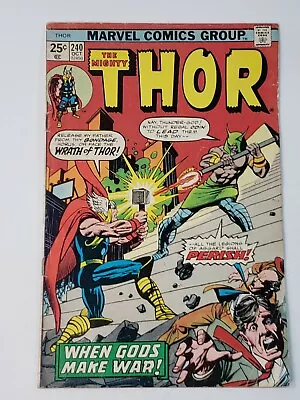 Buy The Mighty Thor 240 Marvel Comics 1st Seth In Modern Age 1st Mimir Bronze 1975 • 12.06£
