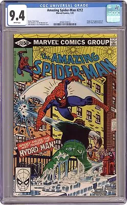 Buy Amazing Spider-Man #212D CGC 9.4 1981 4356133012 • 61.56£