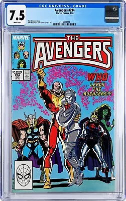Buy Avengers #294 CGC 7.5 (Aug 1988, Marvel) John Buscema Cover, Kang-Nebula App. • 55.60£
