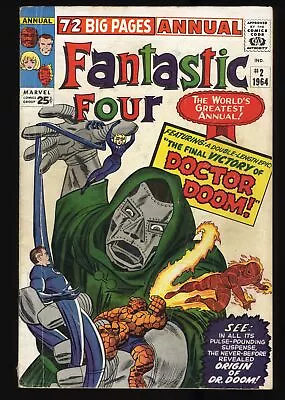 Buy Fantastic Four Annual #2 VG 4.0 Origin Of Doctor Doom! Kirby/Stone Cover! • 185.90£