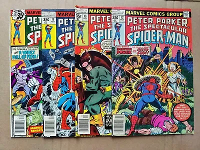 Buy Peter Parker The Spectacular Spider-Man 12 13 15 25 Lot Of 4 1977 VG To VG/FN • 11.06£