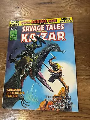 Buy Savage Tales Super Annual #1 Ka-Zar - Curtis Magazines - 1975 • 29.95£
