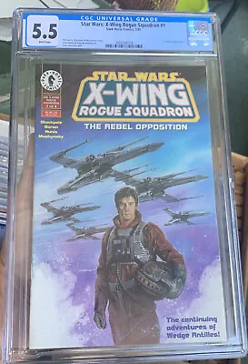 Buy STAR WARS X-WING ROGUE SQUADRON #1 CGC 5.5 - Wedge Antilles | Dark Horse 1995 • 18.67£