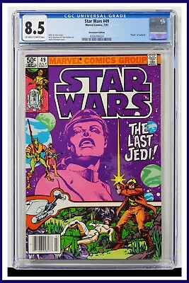 Buy Star Wars #49 CGC Graded 8.5 Marvel July 1981 Newsstand Edition Comic Book • 57.91£