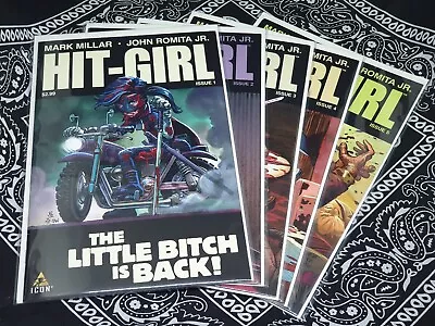 Buy Hit-Girl #1-5 First Print August 2012 - April 2013 Icon Comics NM Bag & Board • 20£