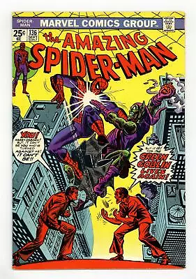 Buy Amazing Spider-Man #136 FN 6.0 1974 1st App. Harry Osborn As Green Goblin • 83.01£