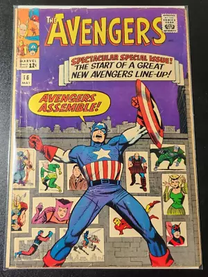 Buy Avengers #16 New Team Line-Up Captain America 1965 Vintage Stan Lee & Jack Kirby • 118.59£