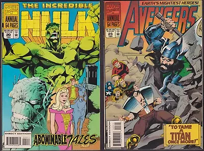 Buy Annuals: The Hulk 20 / The Avengers 23 (Marvel - 1994) Both NM/M Copies! • 6.95£