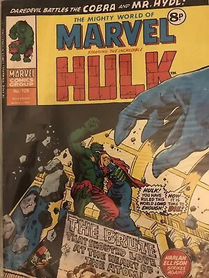 Buy The Mighty World Of Marvel Feat. Hulk #126 Fine March 1 1975 • 3.25£