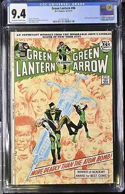 Buy Green Lantern #86 CGC 9.4 Near Mint Drug Issue - Neal Adams Green Arrow • 340.26£
