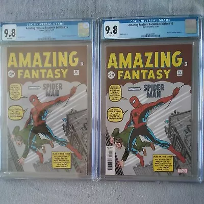 Buy Amazing Fantasy #15  Facsimile Set,  Standard & No Barcode Variant   Cgc 9.8 Nm+ • 450£