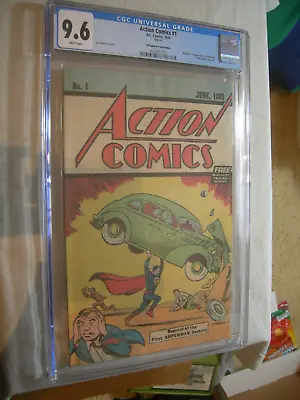 Buy Action Comics #1 CGC 9.6 WHITE Second Printing 1976 Safeguard WOW • 55.33£