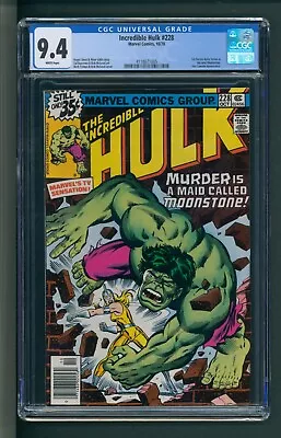 Buy Incredible Hulk #228 CGC 9.4 White Pages 1st New Moonstone • 110.36£