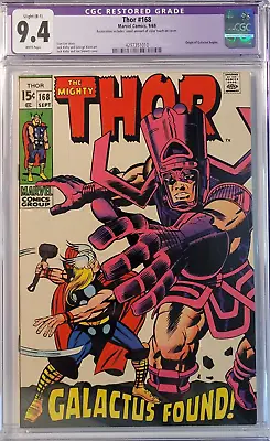 Buy 1969 Thor 168 CGC 9.4 Restored Origin Of Galactus. • 542.22£