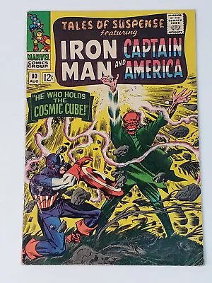 Buy TALES OF SUSPENSE 80 RED SKULL COSMIC CUBE 1st Crossover Silver Age 1966 • 51.63£