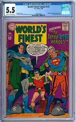 Buy World's Finest 173 CGC Graded 5.5 FN- DC Comics 1968 • 47.93£