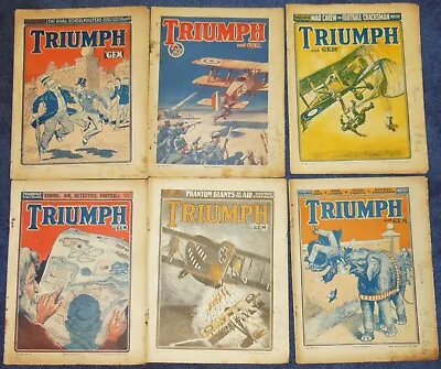 Buy Triumph~magazine Comics Lot (13)~1940~vintage British~boy Adventures~#799-806 • 197.65£