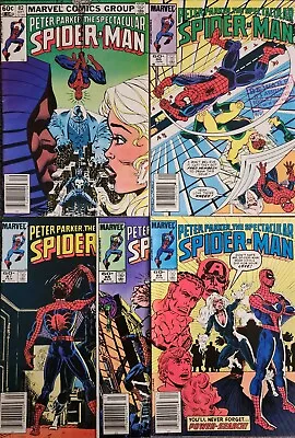 Buy Spectacular Spider-Man #82 86 87 88 89 Marvel Comic Book Lot KEY Kingpin Black • 19.67£