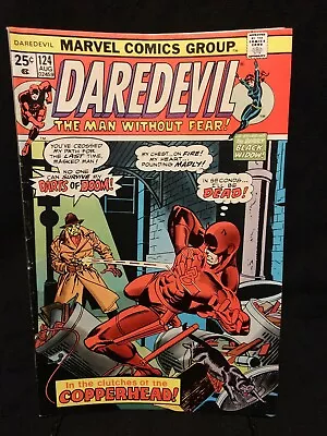 Buy Daredevil #124 1975 Copperhead Cover & Appearance; Black Widow • 11.86£