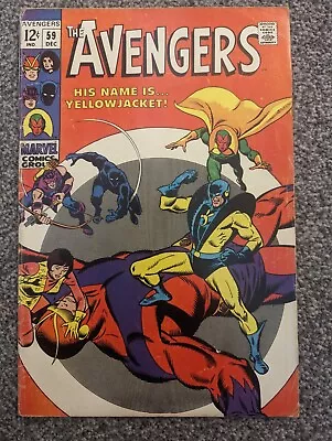 Buy The Avengers 59. 1968 Marvel Silver Age. 1st Appearance Of Yellow Jacket • 29.98£