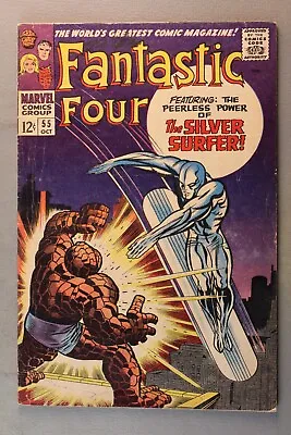 Buy Fantastic Four #55 *1966*  The Peerless Power Of The Silver Surfer!  Stan Lee • 98.83£
