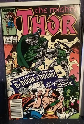 Buy Thor #410 1990 Marvel Comics Acts Of Vengeance Doom Vs Doom She-Hulk Newsstand • 2.76£