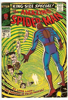 Buy Amazing Spider-man Annual #5 4.0 // 1st Appearance Of Peter's Parents 1968 • 31.37£