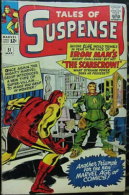 Buy TALES OF SUSPENSE# 51 March 1964 (5.5 FN-) 1st Scarecrow Kirby Heck Art KEY • 154.36£