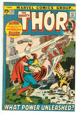 Buy Thor #193 6.0 // Classic Battle Of Thor Vs Silver Surfer Marvel Comics 1971 • 49.57£
