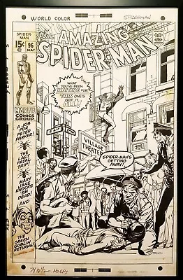 Buy Amazing Spider-Man #96 Gil Kane 11x17 FRAMED Original Art Poster Marvel Comics • 47.92£