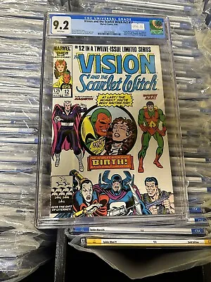 Buy Vision And Scarlet Witch 12 CGC 9.2, 1st Speed & Wiccan (Marvel 1986) • 62.18£