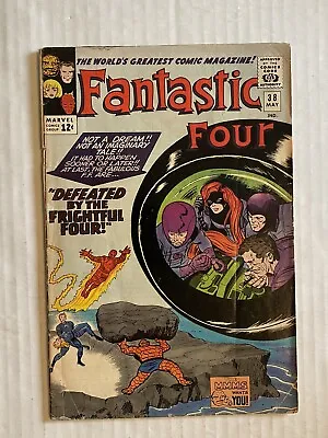 Buy Fantastic Four 38 Marvel 1965 Frightful Four Paste-Pot Pete Becomes Trapster • 30.82£