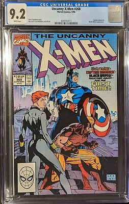 Buy Uncanny X-Men #268 CGC 9.2 Classic Jim Lee Cover, Wolverine, Cap A, Black Widow • 45.73£