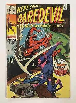 Buy Daredevil #59. Dec 1969. Marvel. Vg+. 1st Apps Of Crime-wave & Torpedo! Last Sa! • 20£