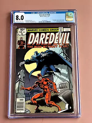 Buy Daredevil #158 (1979) CGC 8.0 Frank Miller Begins, Death Of Death Stalker • 102.37£