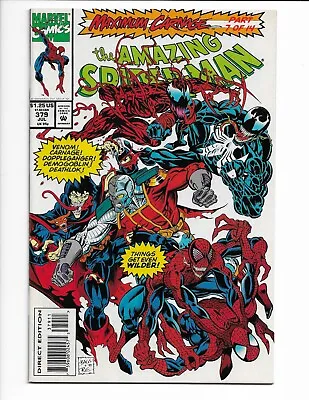 Buy Amazing Spider-man 379 - Vf/nm 9.0 - Maximum Carnage - Venom - Deathlok (1993) • 13.40£