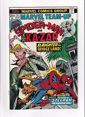 Buy Marvel Comics Marvel Team-Up #19 Spider-Man And Ka-Zar - Stegron 1974 • 10.45£