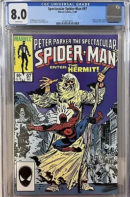 Buy Spectacular Spider-Man 97 (Marvel, 1984)  CGC 8.0 WP • 27.62£