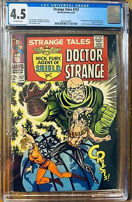 Buy Strange Tales #157 Cgc 4.5 Owp 1967 Marvel (1st App Of Living Tribunal) • 47.32£