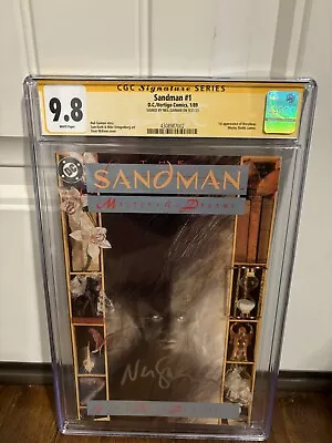 Buy Sandman #1 SS CGC 9.8 Neil Gaiman Signature Series 1989 Free Shipping • 1,383.56£