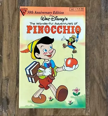 Buy Walt Disney's Adventures Of Pinocchio 50th #1 Gladstone Comics 1990 • 5.60£